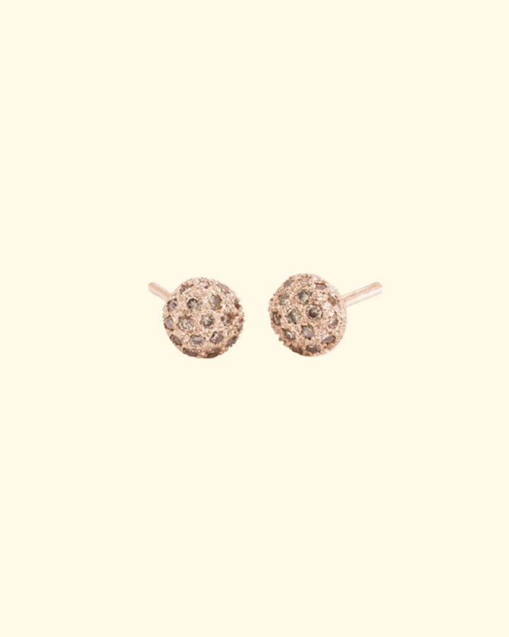 Champange Dot Earrings | Rose Gold