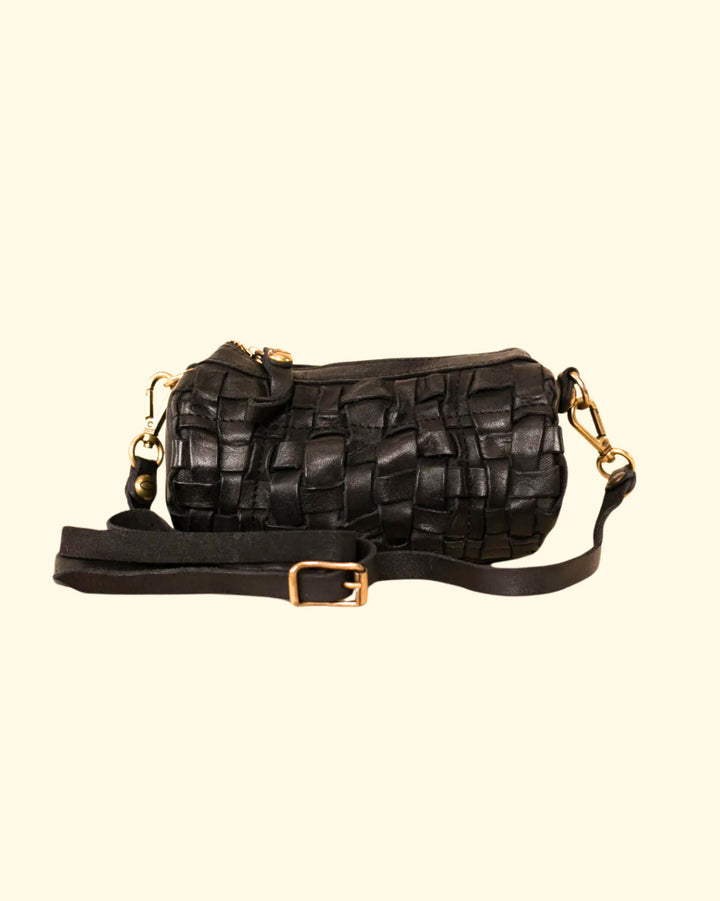 Woven Crossbody Bag | Black