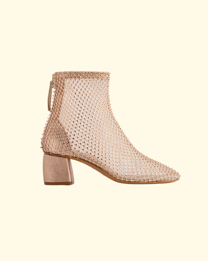 Strass Mesh Ankle Boots | Cipria