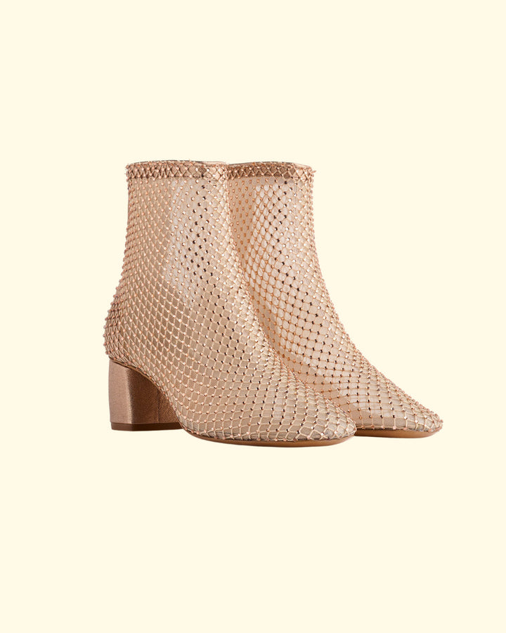 Strass Mesh Ankle Boots | Cipria