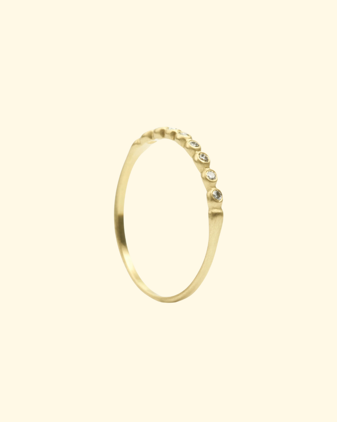 Porch Skimmer Band | 1.25 mm Diamonds 18k Gold