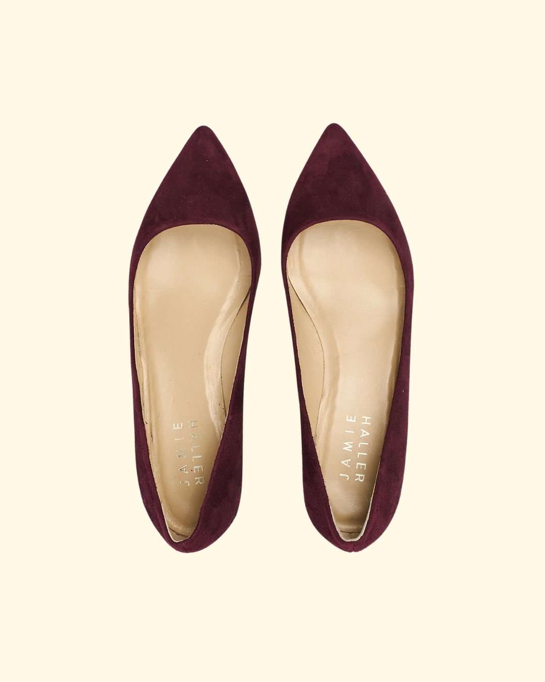 The Kitty Point Heel | Maroon Suede