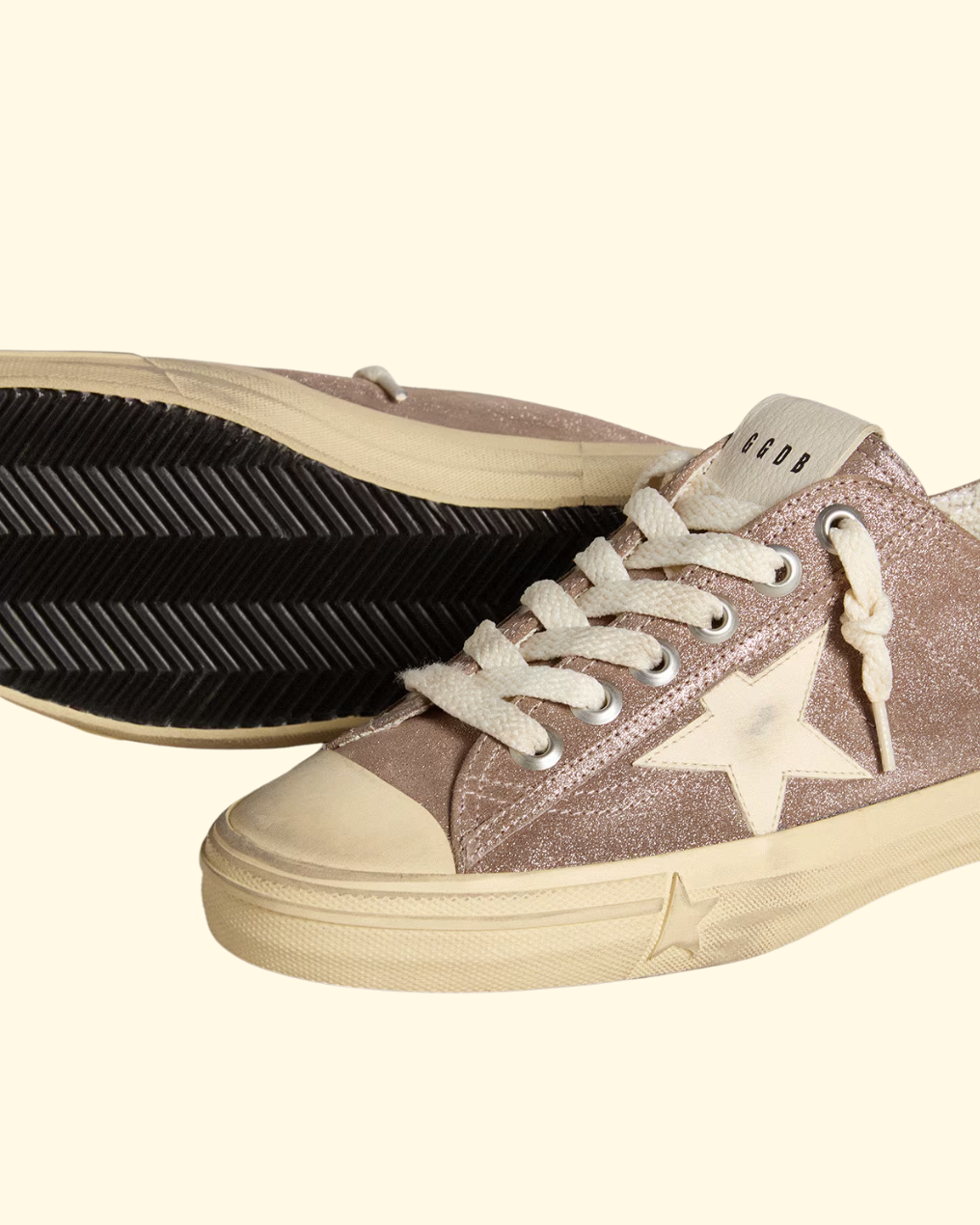 V-Star 2 Laminated Suede Leather Star | Light Brown/Cream