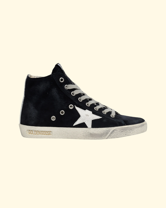 Fancy Classic Suede Leather Star | Night Blue