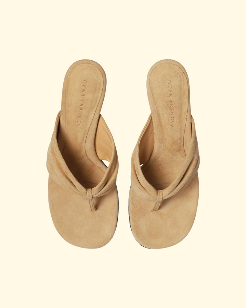 Wrap Heel | Sand Suede