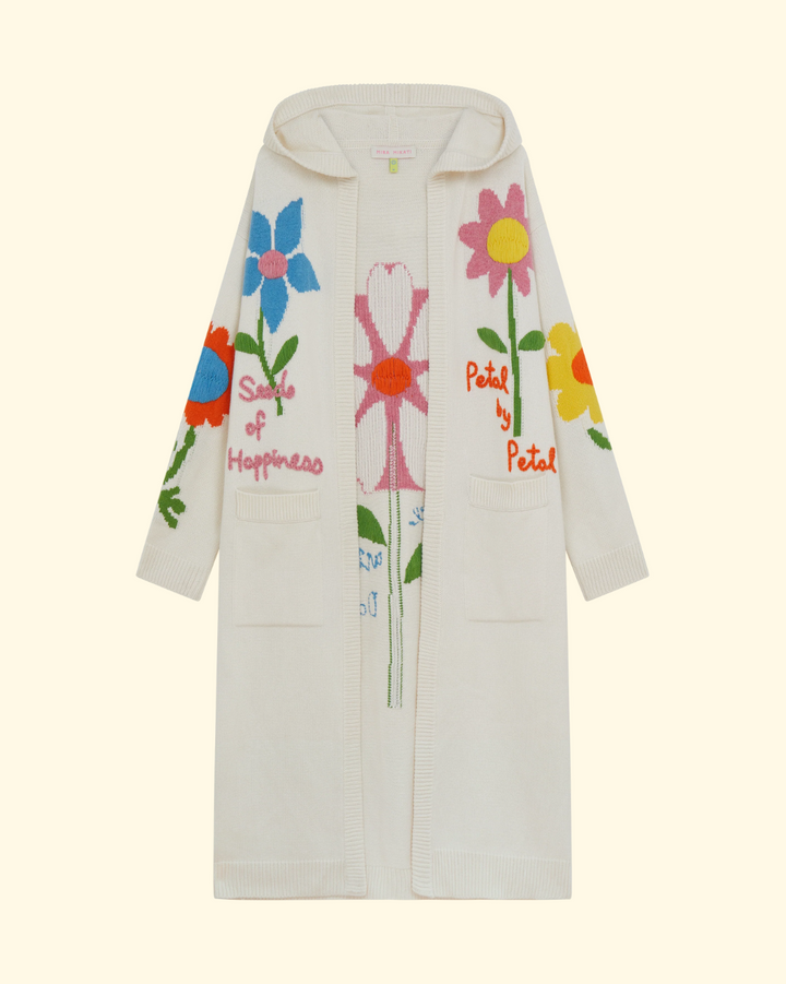 Embroidered Floral Long Cardigan | Multi