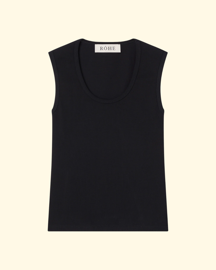 Rib Tank Top | Black