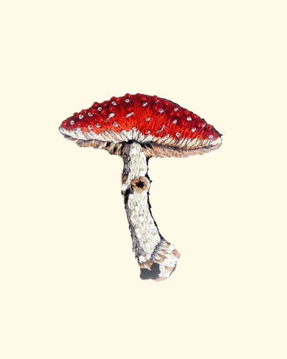 Fly Amanita Mushroom Brooch