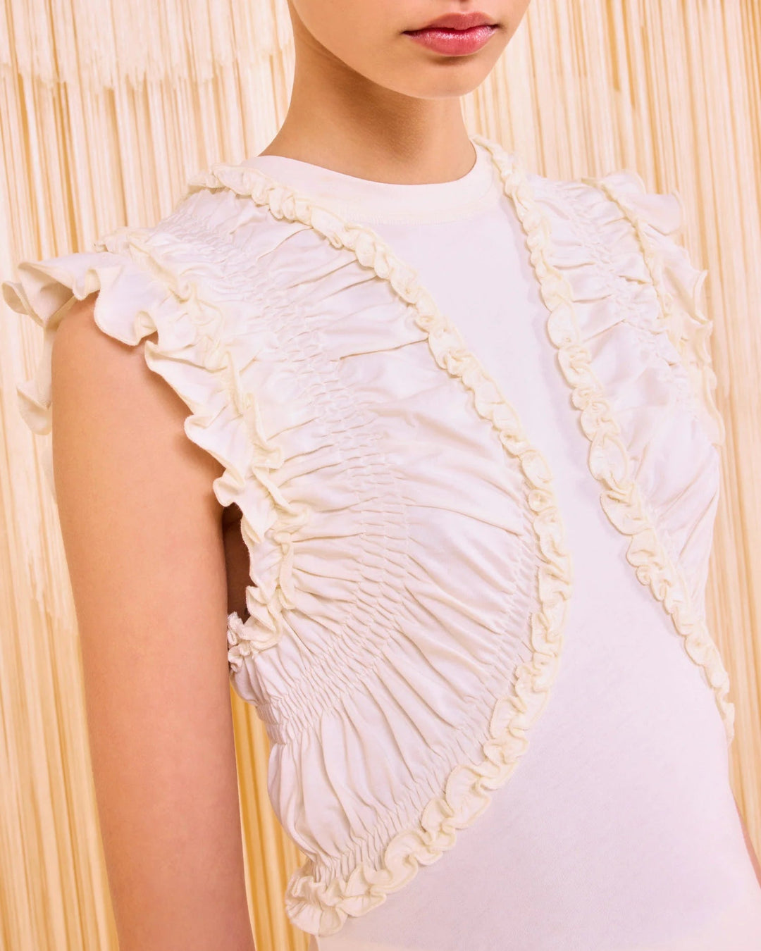 Val Sleeveless Ruffled Top | Pristine