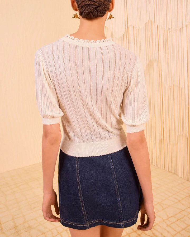 Gemma Short Sleeve Knit Top | Pristine