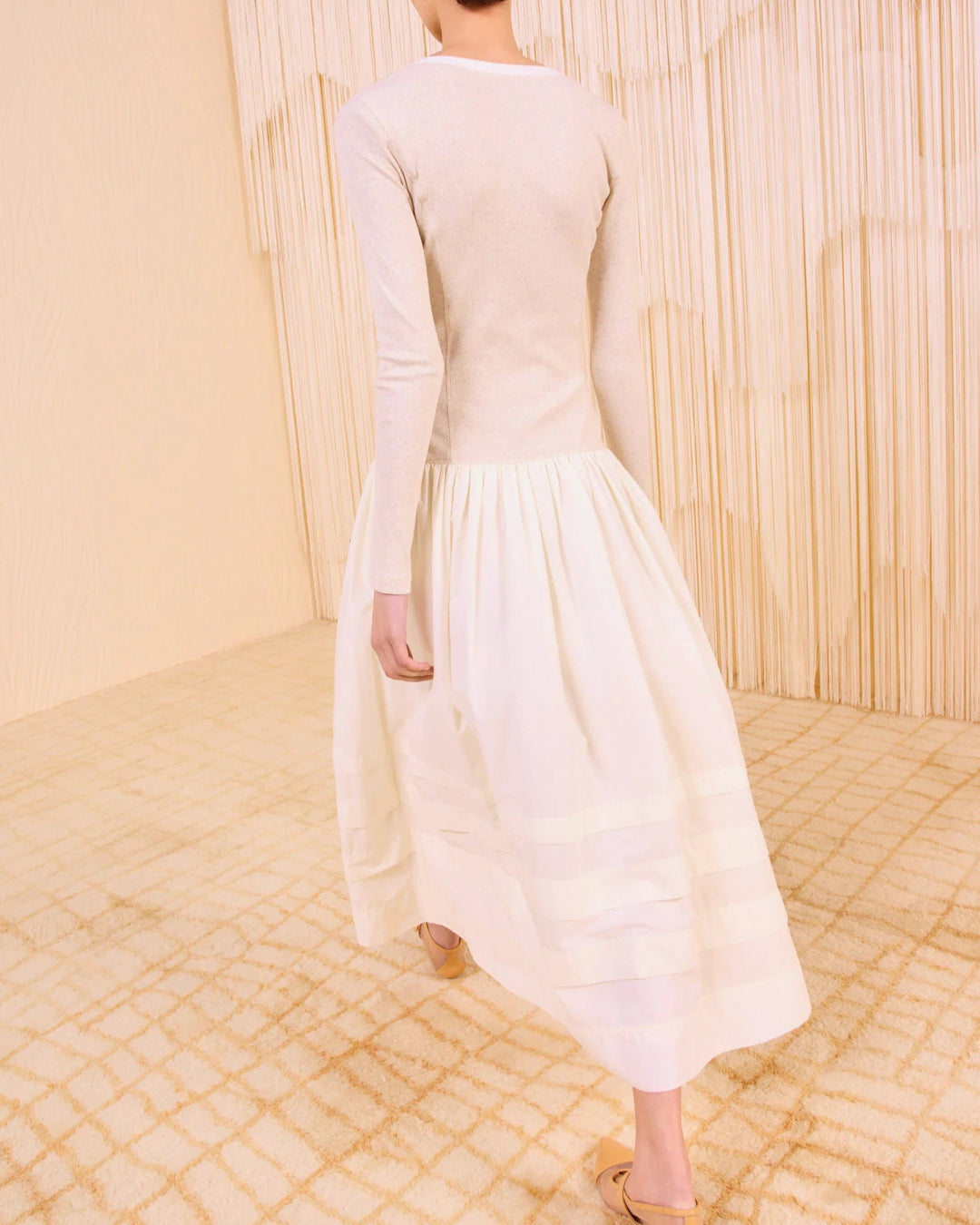 drop waist long sleeve dress Quincy Drop Waist Long Sleeve Dress
