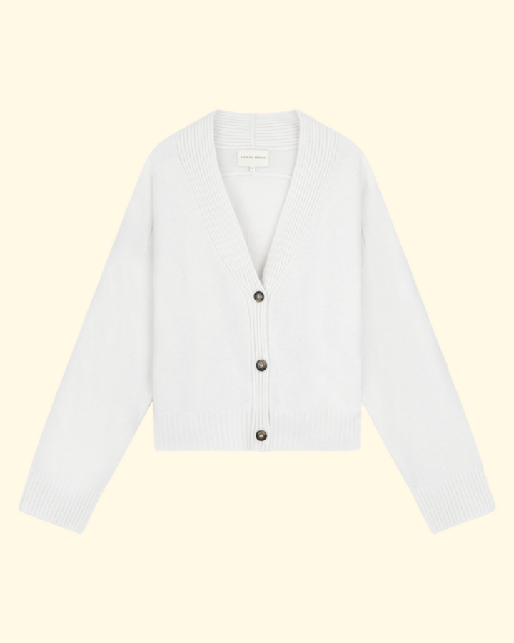 Kaia V Neck Cardigan | Ivory