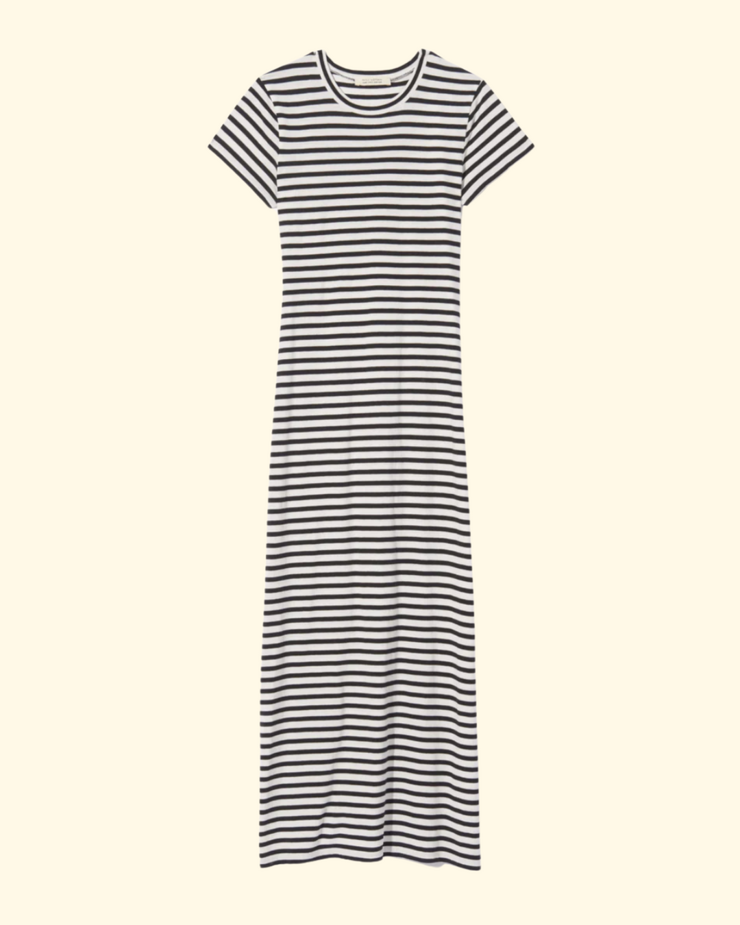 Lucinda Dress | Black/Ivory Stripe