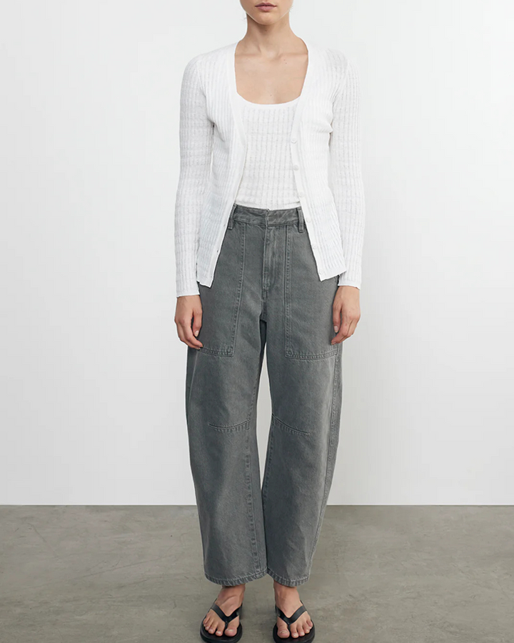 Linen Cotton Sweater Tank | White