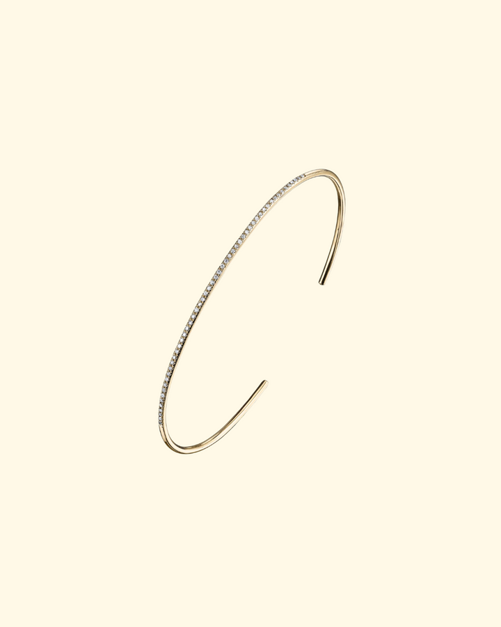 Axis Pave Cuff | Yellow Gold