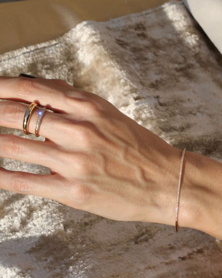 Axis Pave Cuff | Yellow Gold