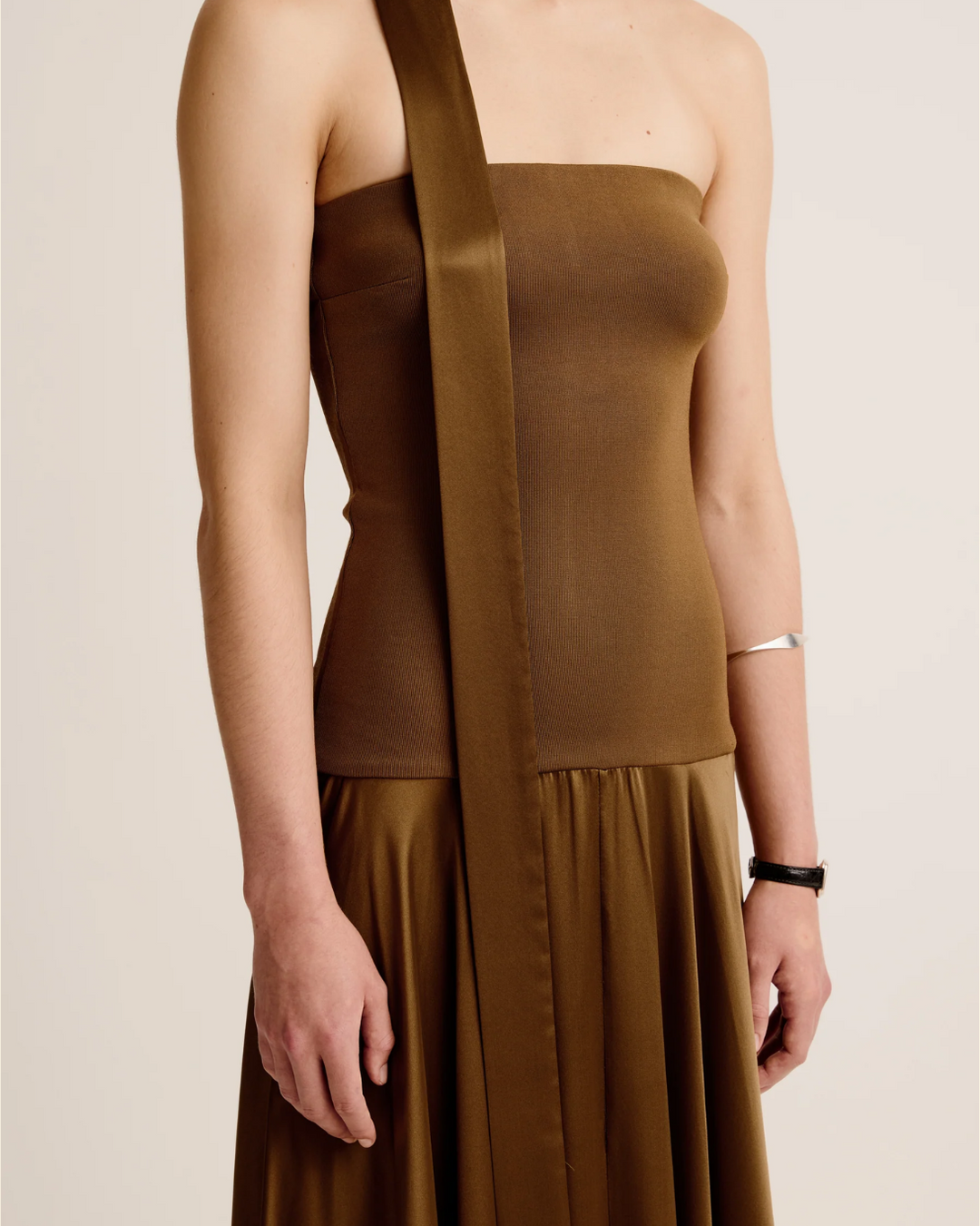 Lili Strapless Dress | Dark Olive