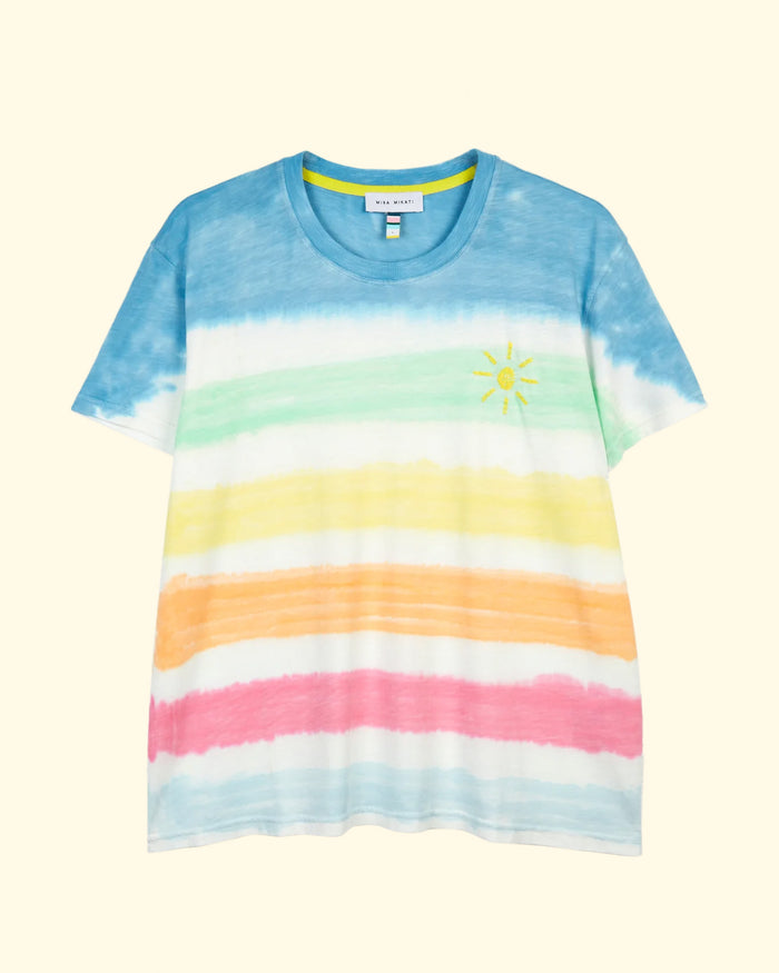 Tie Dye T-Shirt w/ Sun Embroidery | Multi