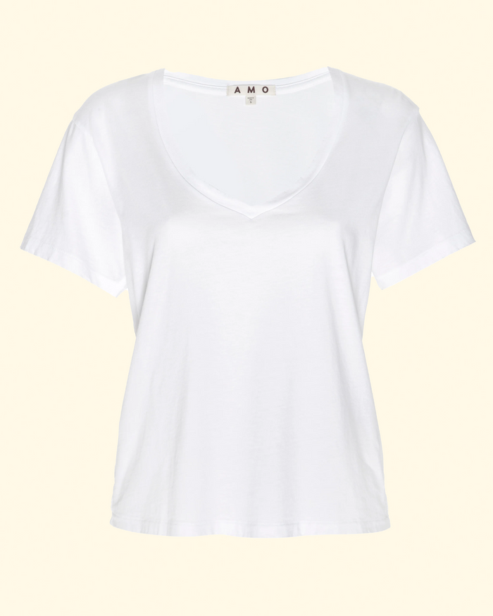 V-Neck Tee | White