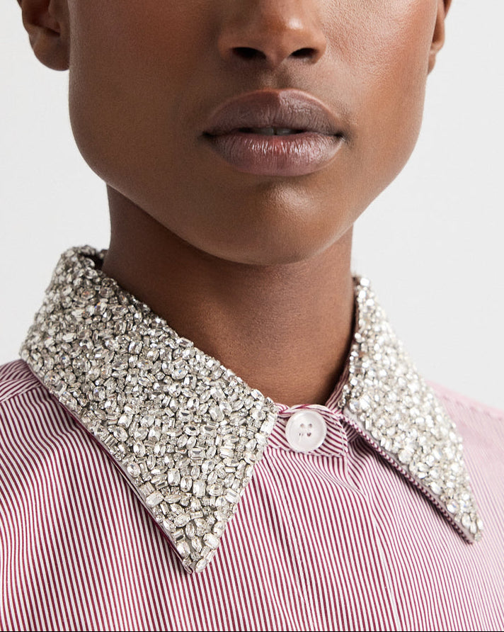 Next Ex W/ Crystal Collar | White/Wine