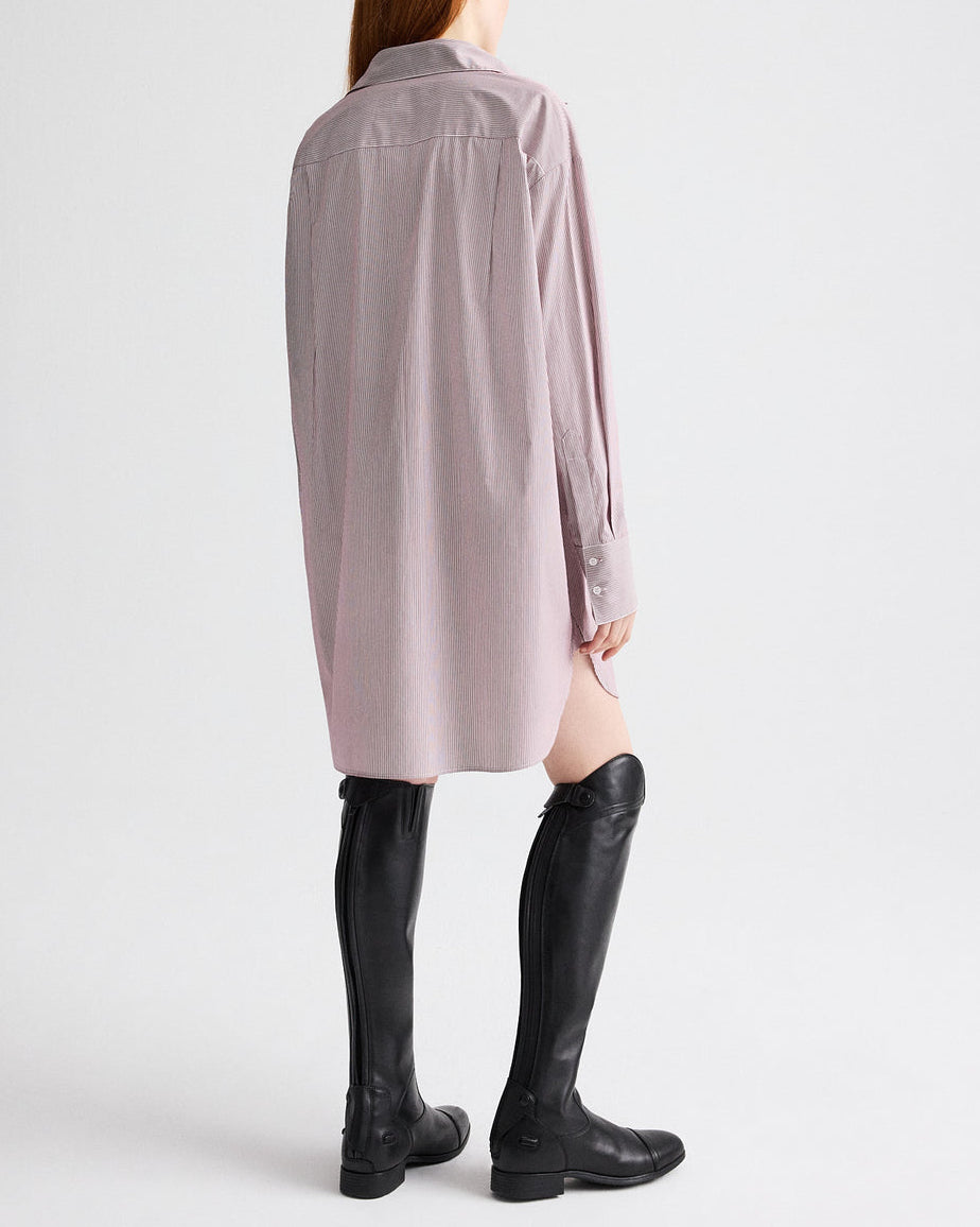 Big Joe Shirt Dress | White/Wine