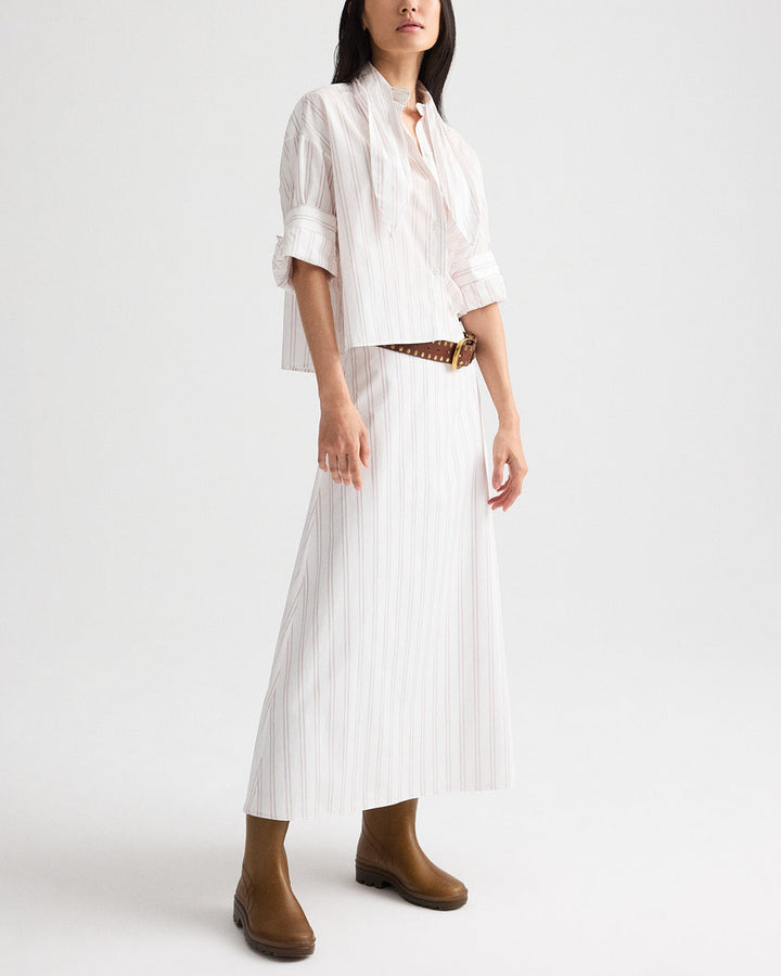 The A-Line Skirt | White/Wine