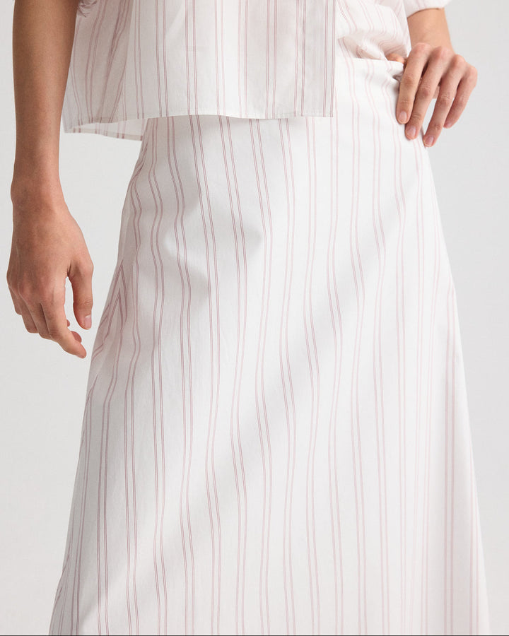 The A-Line Skirt | White/Wine