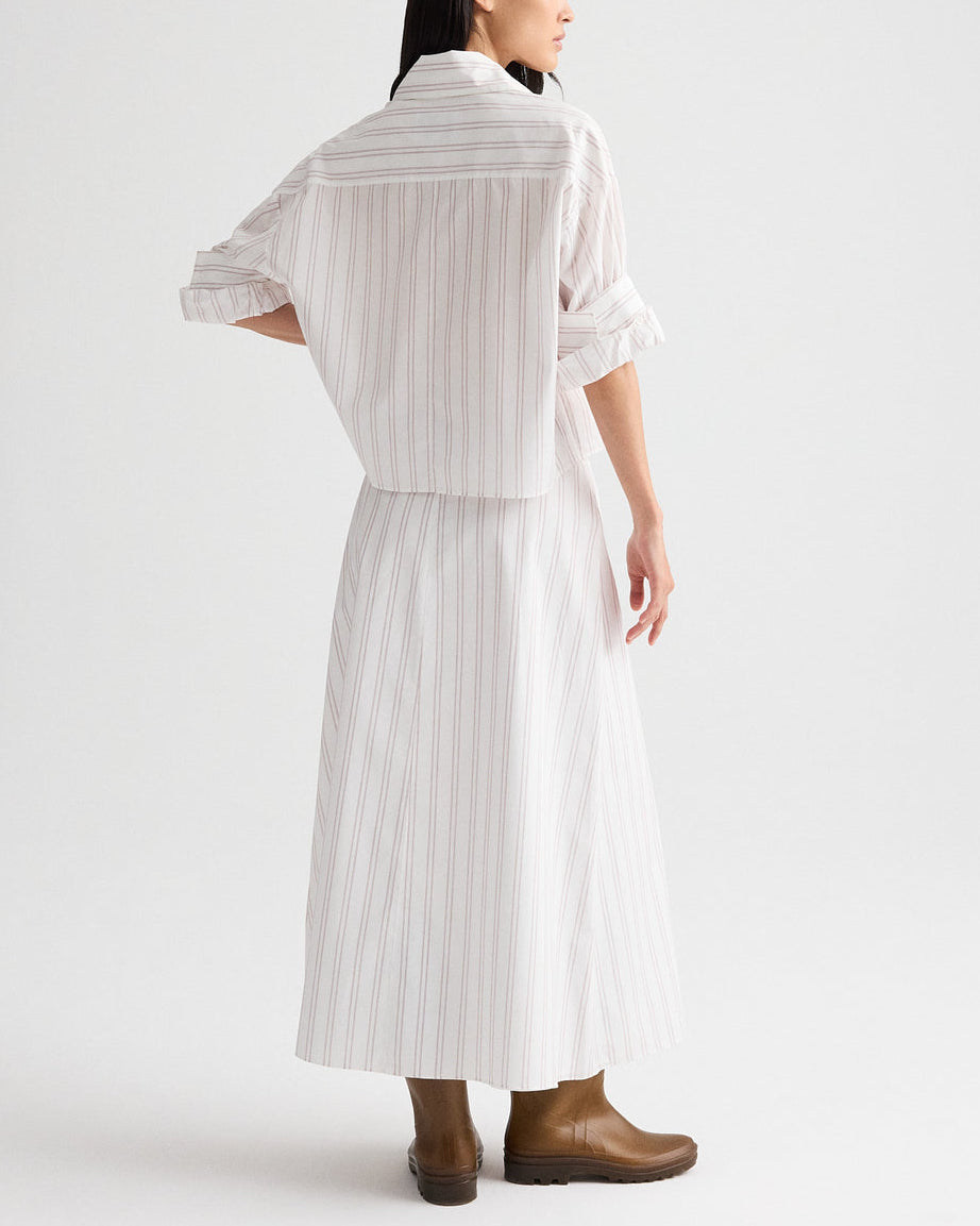 The A-Line Skirt | White/Wine