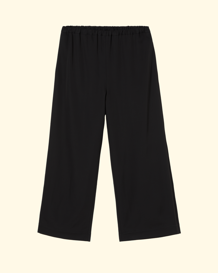 Cropped Wide Leg Trousers | Black
