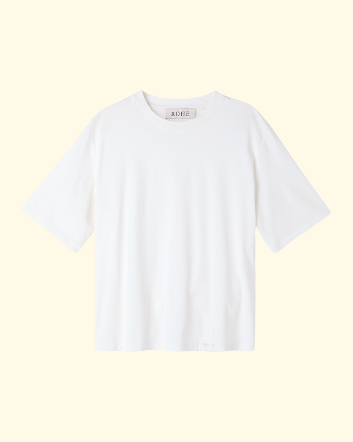 Oversized Cotton Silk T-Shirt | Off White