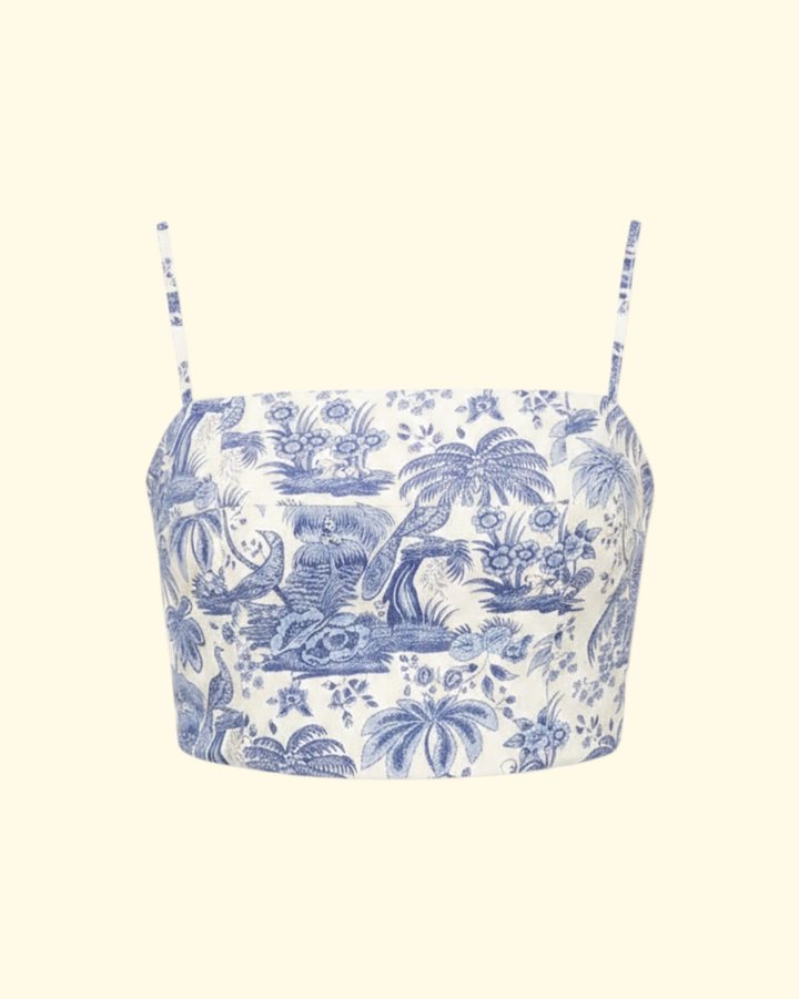 Federico Tank | Blue Toile