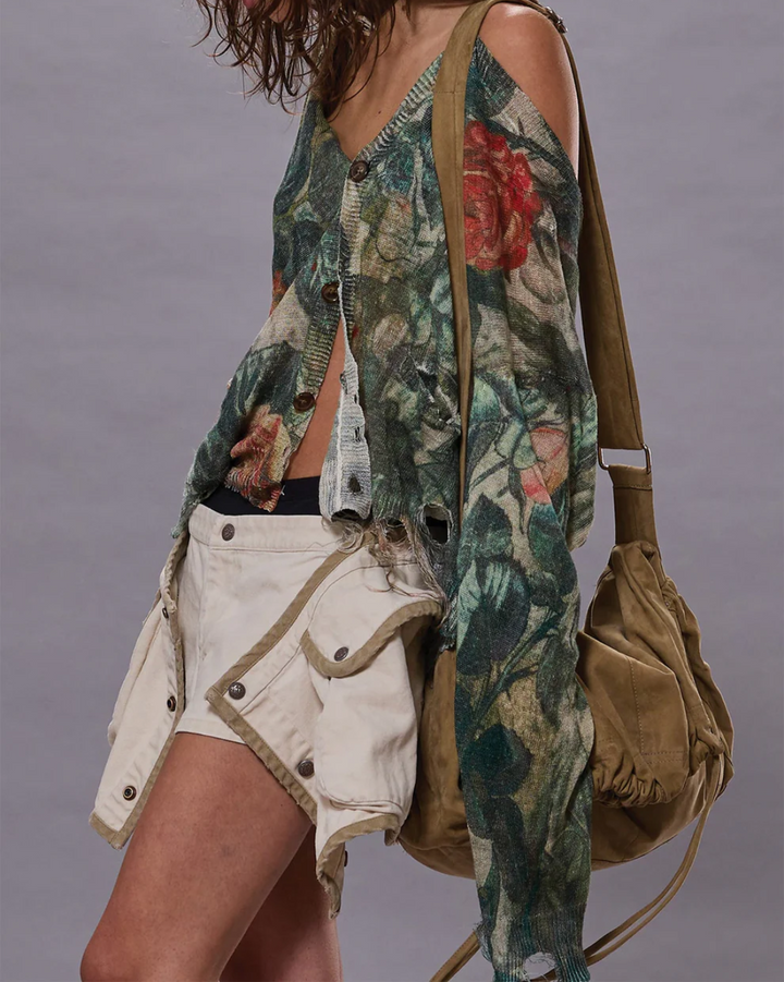 Boyfriend Cardigan | Camo Rose