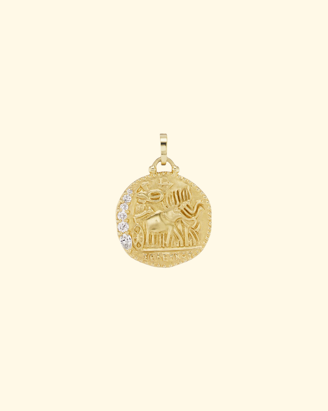 Elephant Quadriga + Sol Pendant | 3mm Caviar Chain