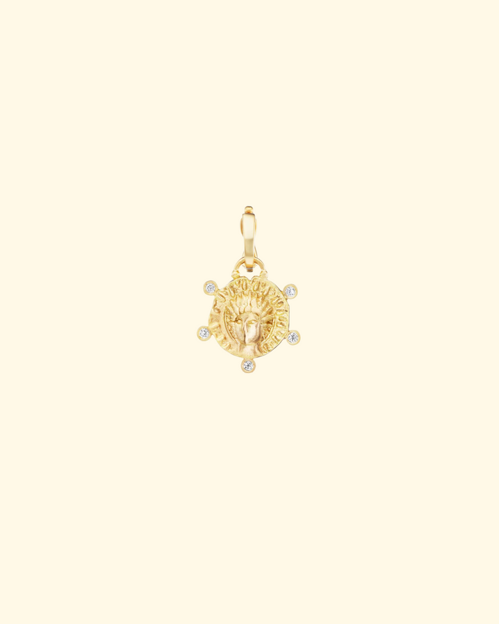 Elephant Quadriga + Sol Pendant | 3mm Caviar Chain