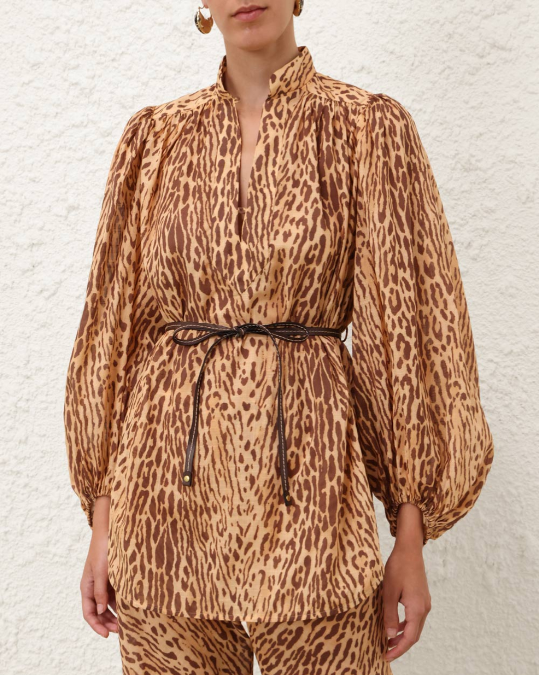 Cascadian Tunic Dress | Tan Leopard