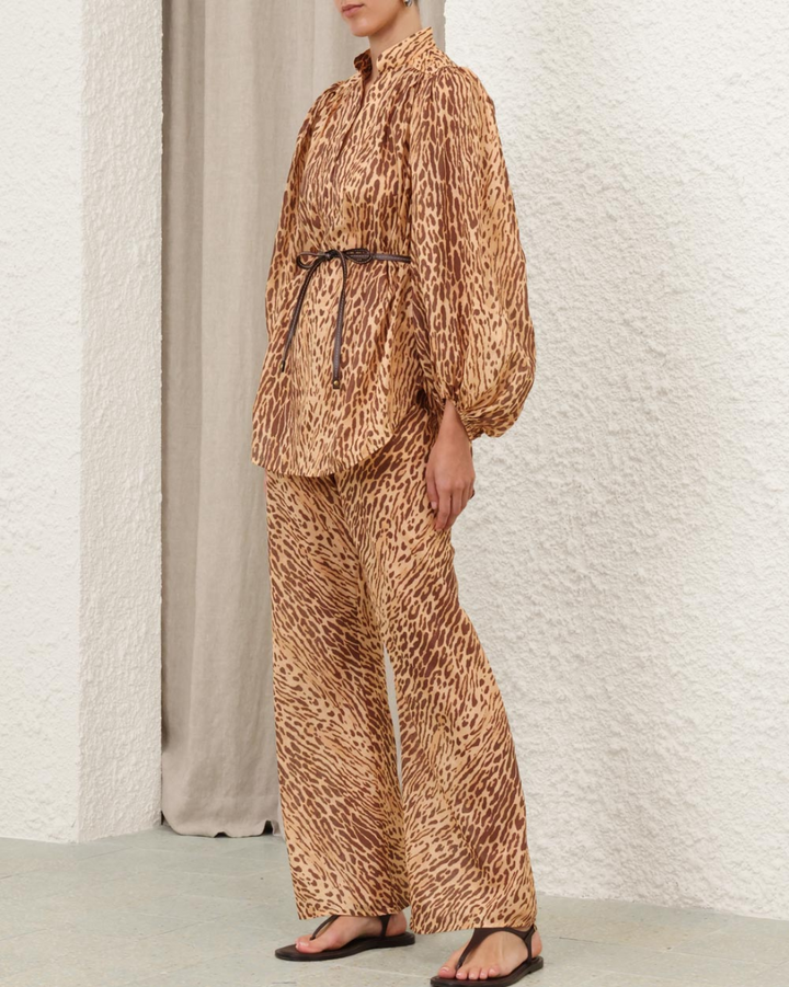 Cascadian Tunic Dress | Tan Leopard