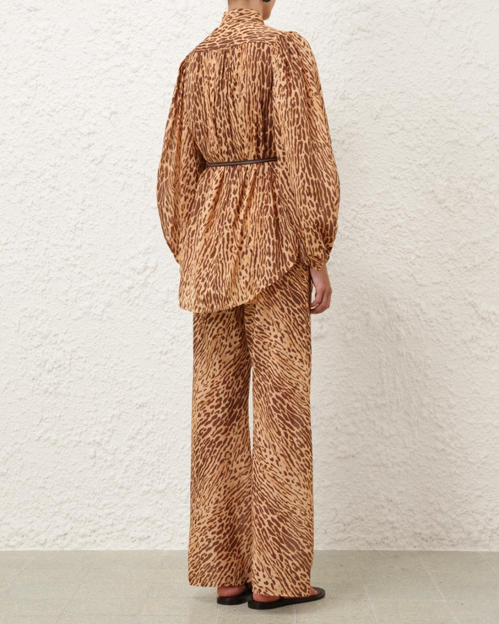 Cascadian Tunic Dress | Tan Leopard