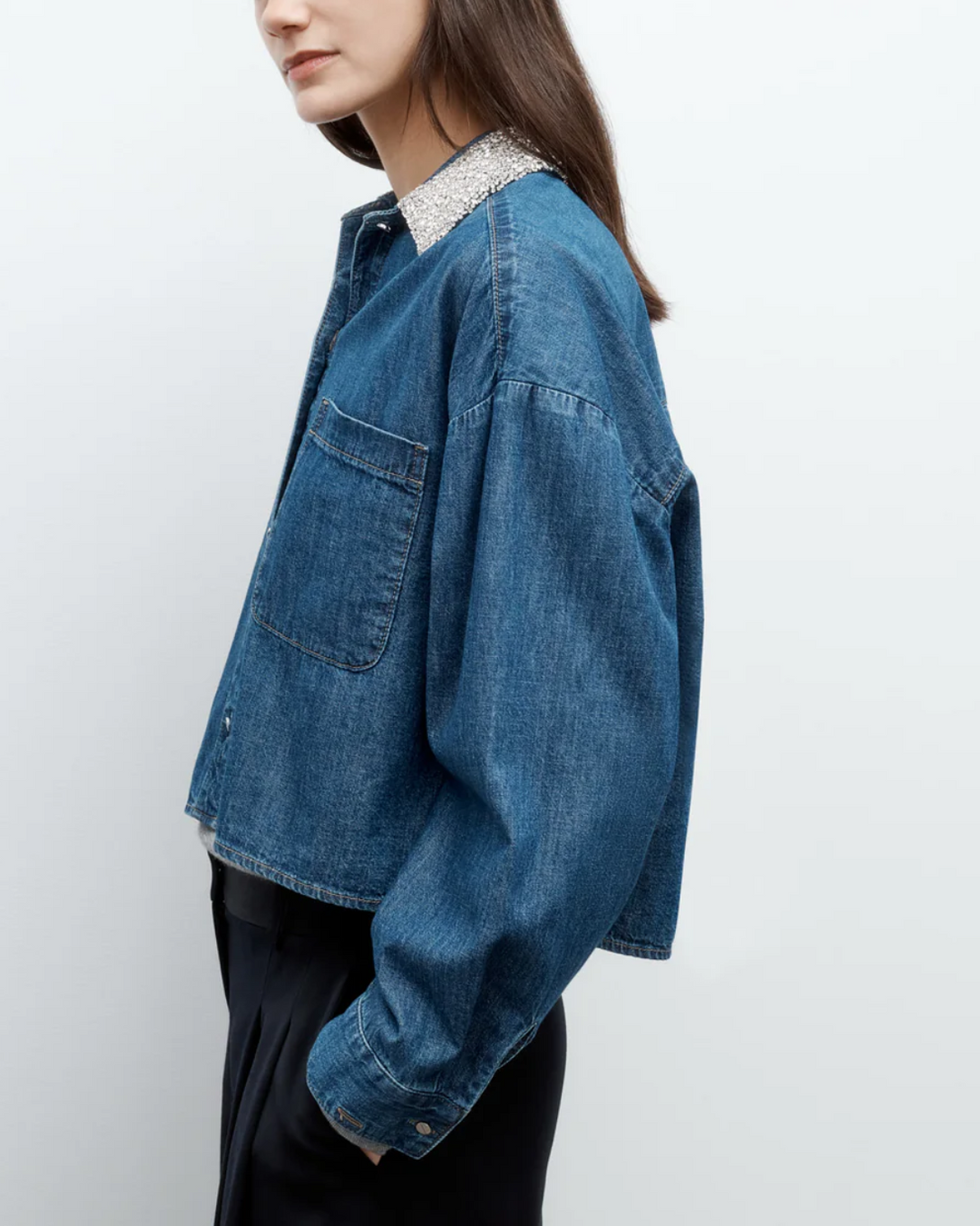 My Ex's Denim W/Crystal Collar