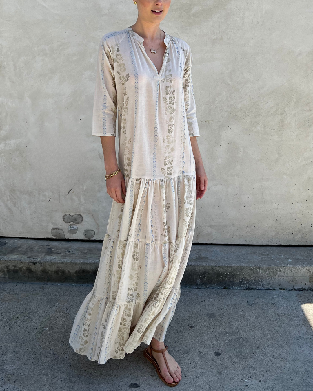 Monroe Long Dress | Powder