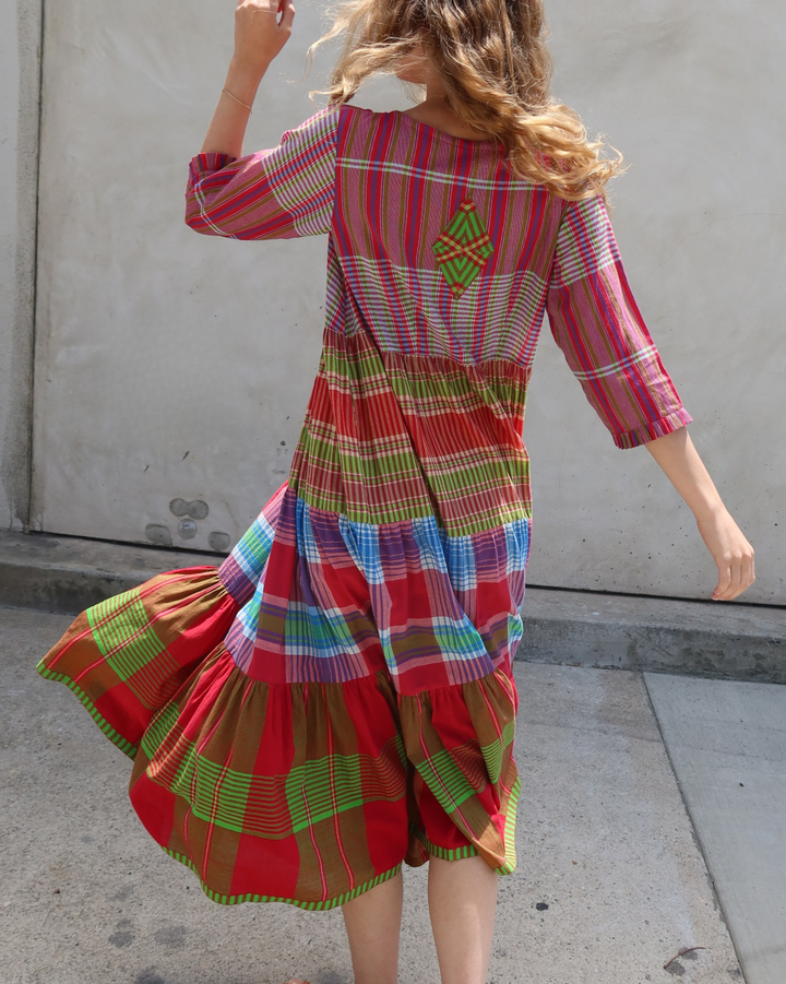 Rudra Cotton Dress | Red