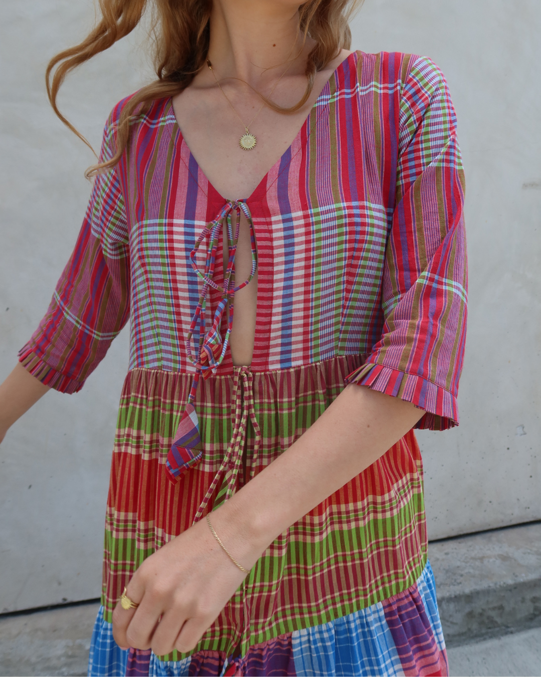 Rudra Cotton Dress | Red