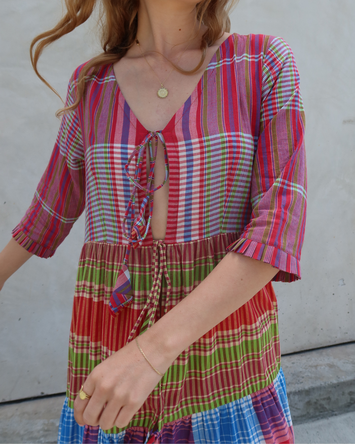 Rudra Cotton Dress | Red
