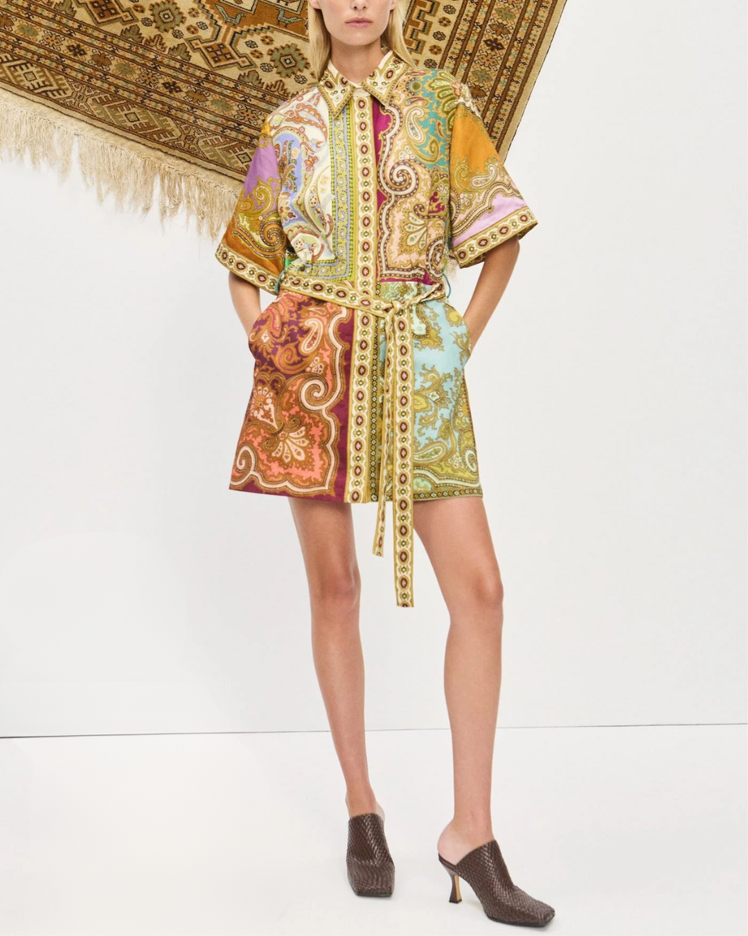 Clemenza Spliced Mini Dress | Multi