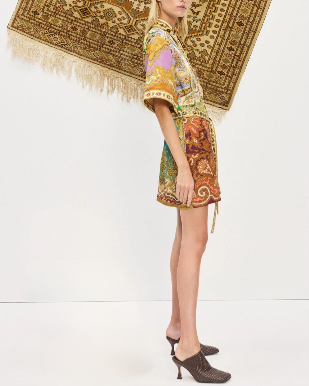 Clemenza Spliced Mini Dress | Multi