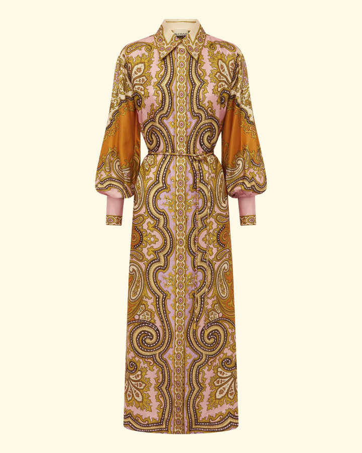 Clemenza Silk Shirtdress | Multi