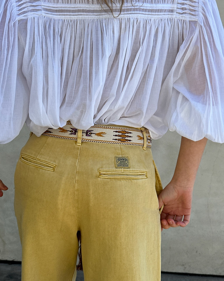 Etka Belt | Ecru/Yellow