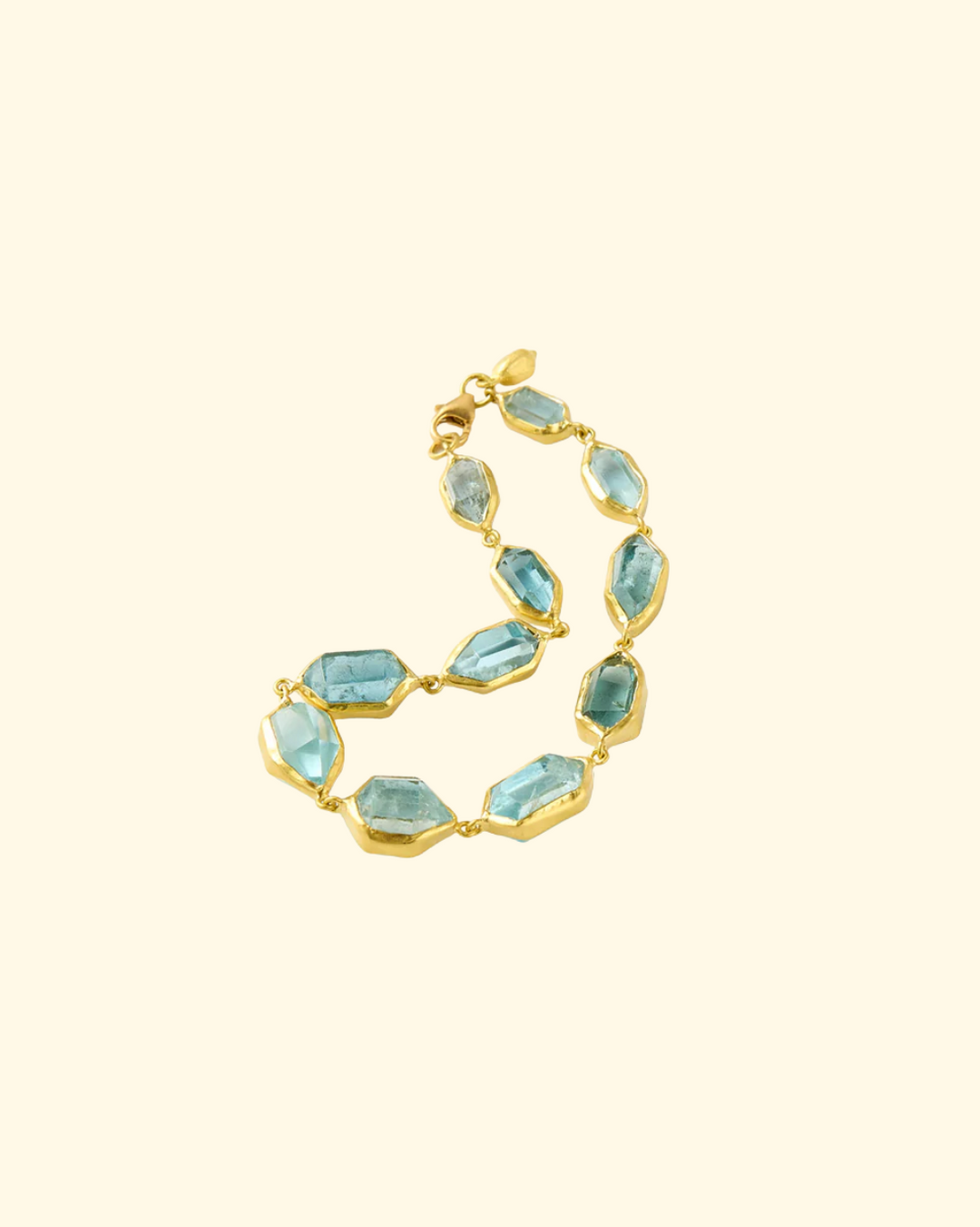 Cerulean Full Stone Bracelet | 18K YG & Aquamarine