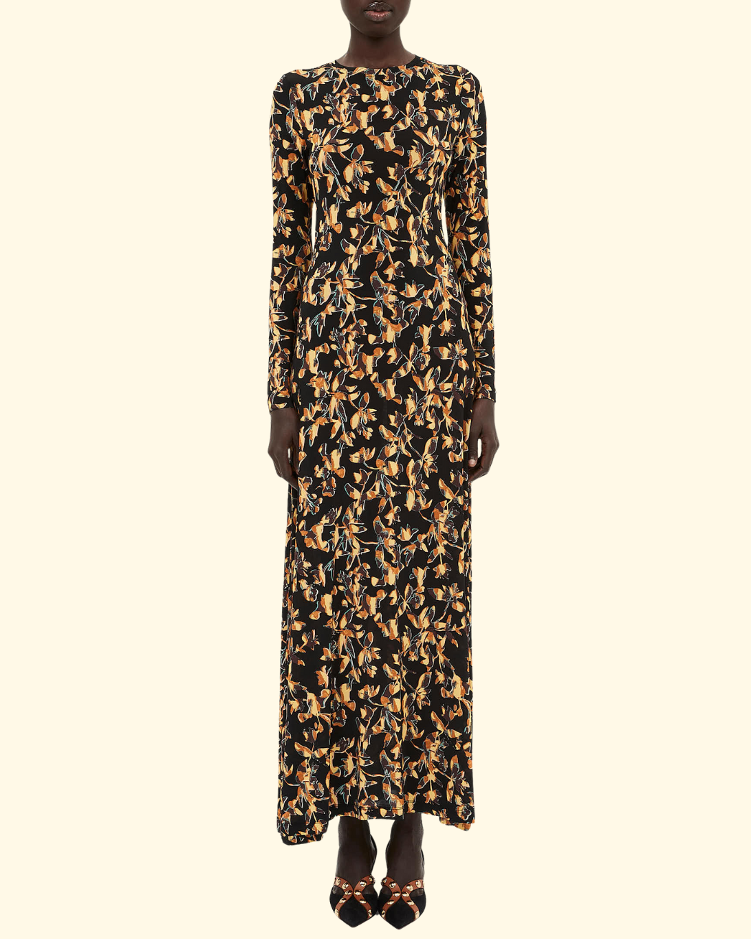 【Ulla Johnson】コットン混ツイード シフォントリム ワンピース ULLA JOHNSON コットン混ツイード ミディ丈ワンピース シフォン