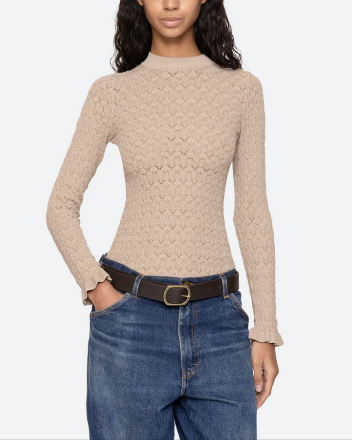 Ruby Knit Top | Champagne