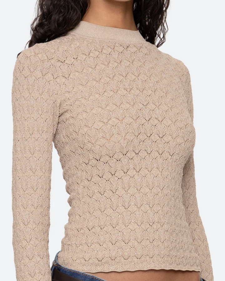 Ruby Knit Top | Champagne